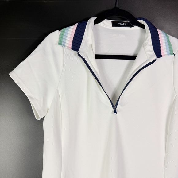 RLX Ralph Lauren Heavyweight Pique Dress White Polo Mini Short Sleeve Sz L - Picture 5 of 10